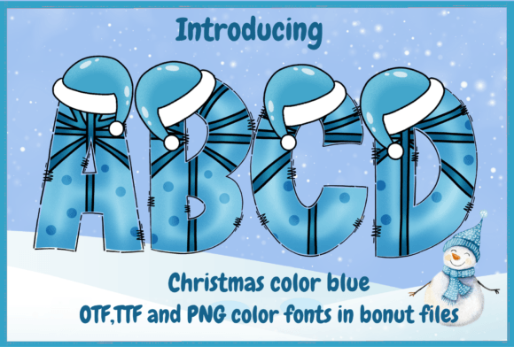 Christmas Color Blue: A Playful Font for Holiday Campaigns