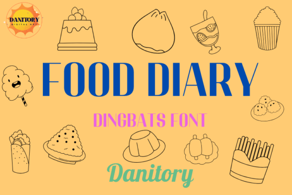 Food Diary Font for Playful Editorial Design