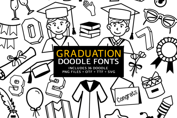 Graduation Doodle: A Fun Font for Business Branding