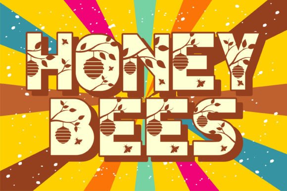 Honey Bees Font for Nature-Inspired Design