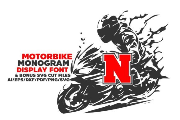 Motorbike Monogram: A Playful Font for Creative Branding