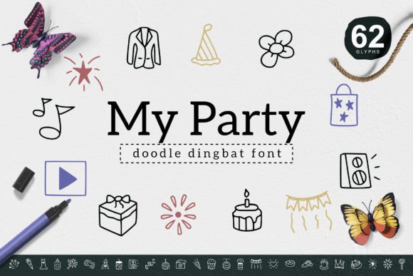 My Party: A Playful Font for Editorial Design