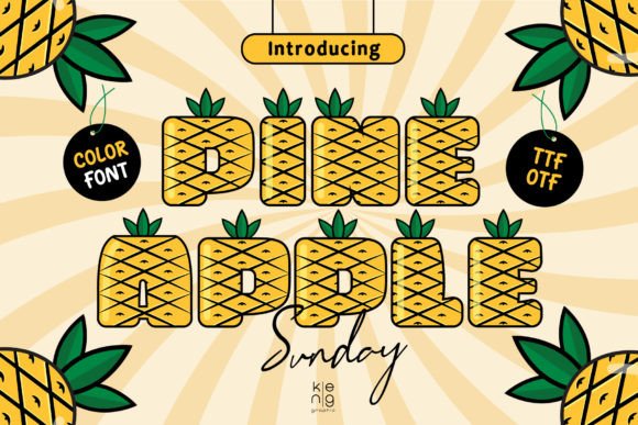 Pineapple Sunday Font for Handmade Creations