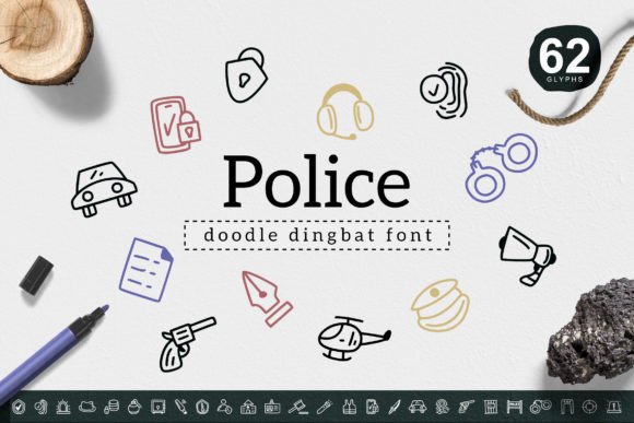 Police Font Review: A Playful Dingbat for Creative Projects