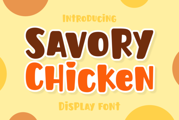 Savory Chicken Font for Handmade Creations