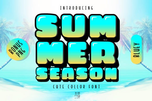Summer Season Bluey Font for Handmade Projects