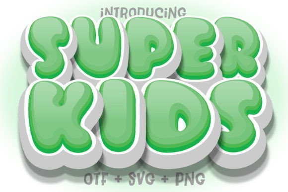 Super Kids Lovely Green Font for Branding Projects